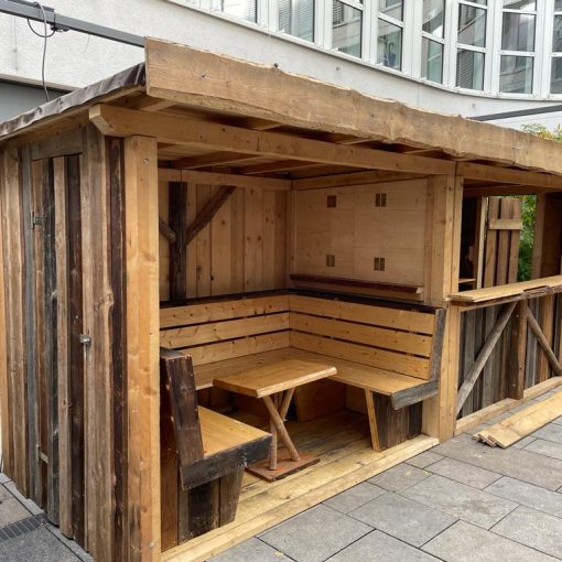 Altholzhütte  "zerlegbar für schwer zugängliche Bereiche"