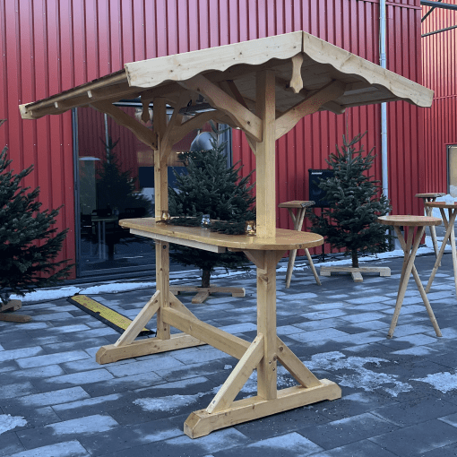 Futterkrippe Stehtisch mit Dach