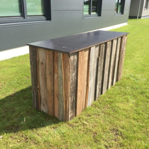 Verkaufstheke mit Altholzfront 115 x 90cm