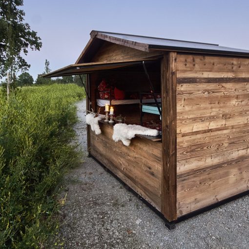 klappbare Hütte als Campinghütte zum übernachten 2,90m x 2,26m