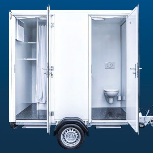 Duschanhänger mit WC Kabine